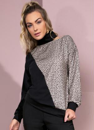 Blusa com Ombro Vazado (Oncinha)