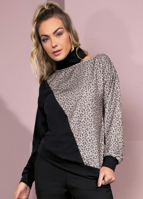 Blusa com Ombro Vazado (Oncinha)