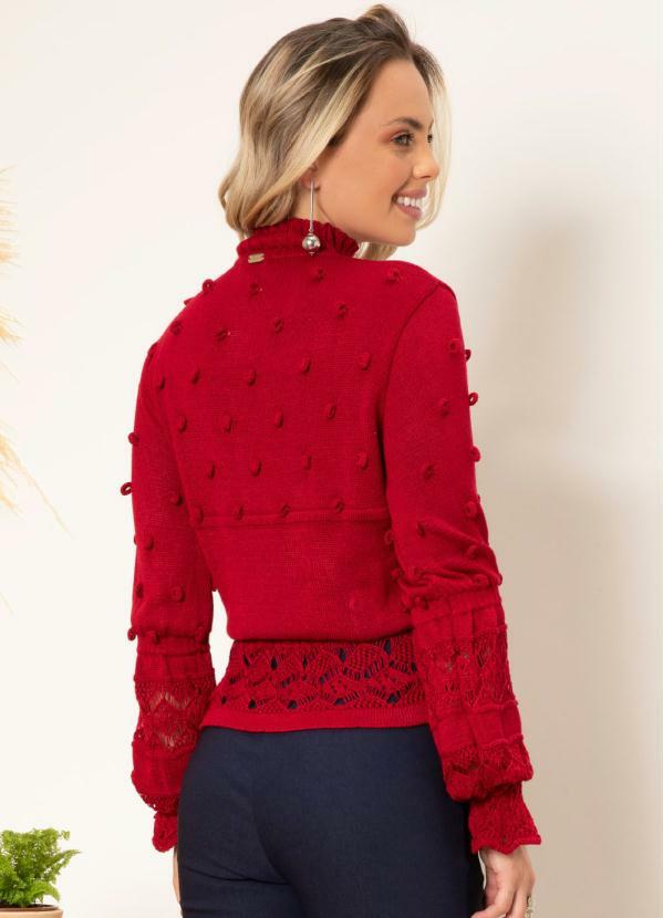 Blusa trico vermelha Clearance