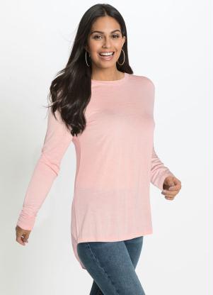 Blusa Evas� Mangas Longas (Rosa Claro)