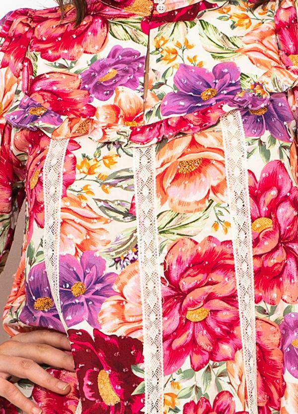 Blusa flor de menina farm Clearance