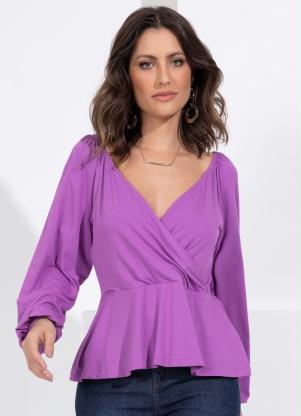 Blusa (Lil�s) com Decote Transpassado