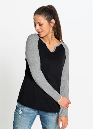 Blusa Manga Longa (Preta/Mescla)