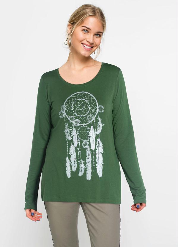 Blusa Mangas Longas Filtro dos Sonhos (Verde) Blusa Mangas Longas Filtro dos Sonhos (Verde)