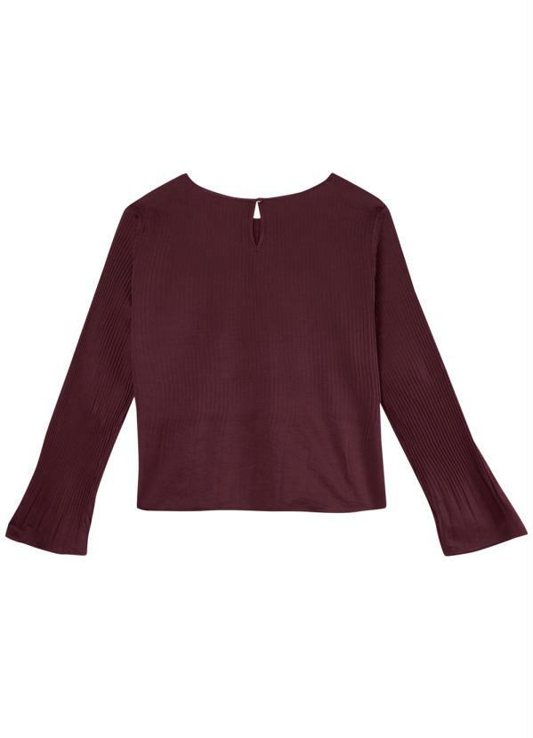 blusa de cetim roxa