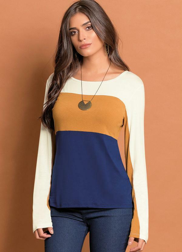 Blusas mangas longas clearance