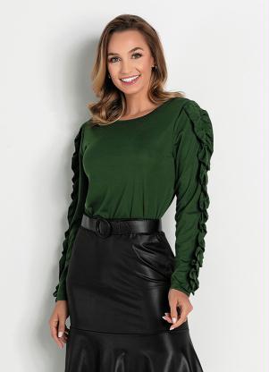 Blusa (Verde) com Babado Moda Evang�lica