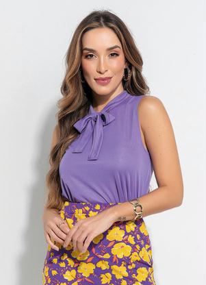 Blusa com Amarração (Roxa) Blusa com Amarração (Roxa)