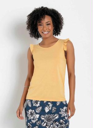 Blusa com Babado (Amarela) Moda Evang�lica