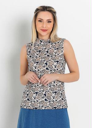 Blusa com Gola (Conchas Marinho) Moda Evang�lica