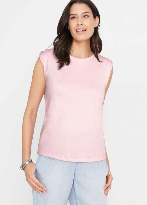 Blusa Decote Costas com Amarra��o (Rosa Claro)