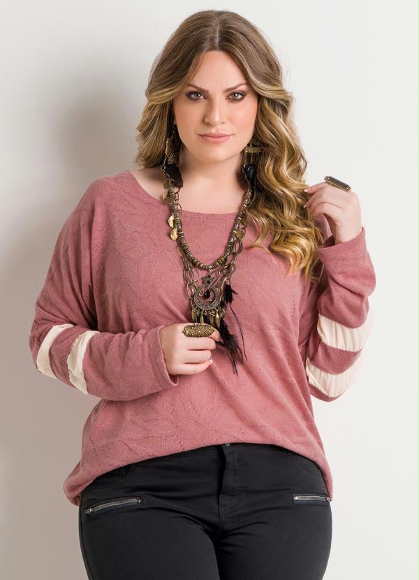 blusa de tricot feminina plus size