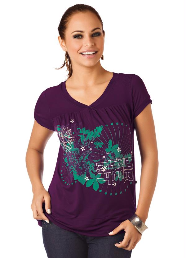 Blusa (Roxa) com Estampa