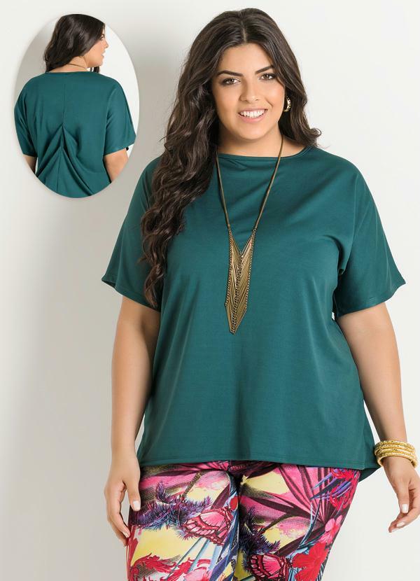 Blusa verde plus size Clearance