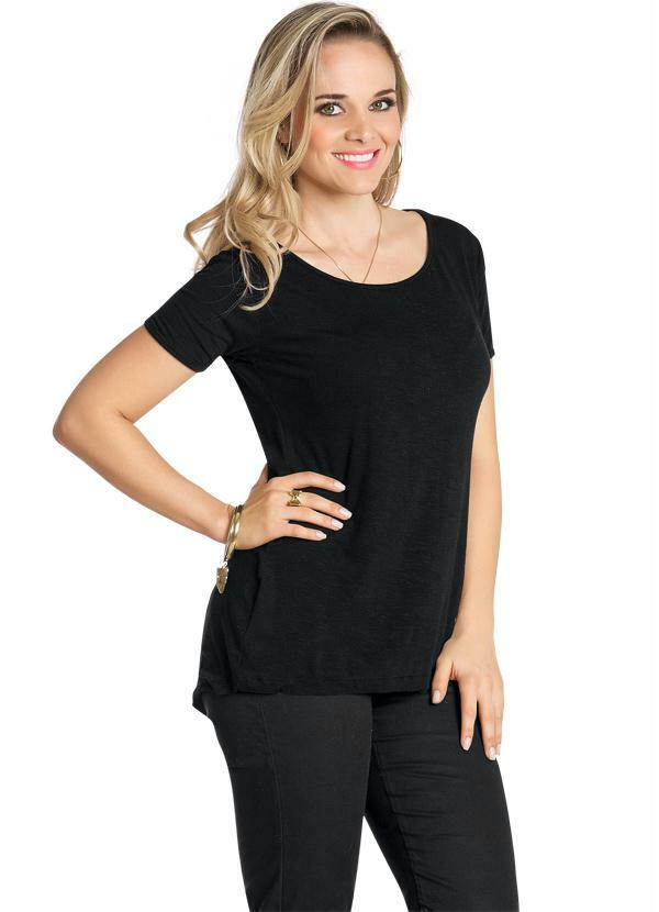 Blusa mullet preta Clearance
