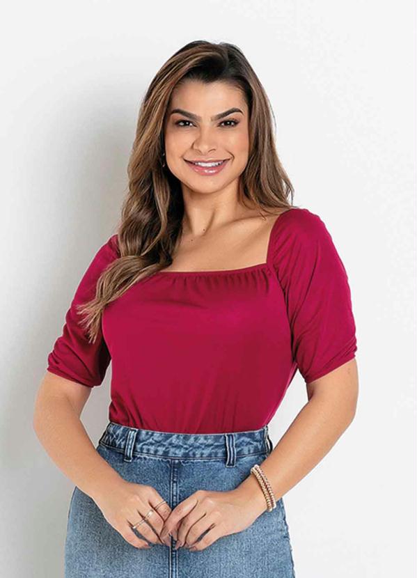 Body (Bordô) com Manga 3/4 Moda Evangélica Body (Bordô) com Manga 3/4 Moda Evangélica