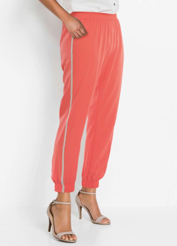 Cal�a com Brilhos nas Laterais (Coral)