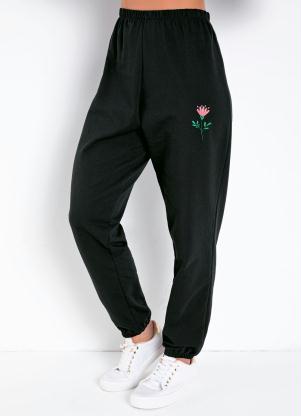 Calça Jogger (Preta) com Bordado Calça Jogger (Preta) com Bordado