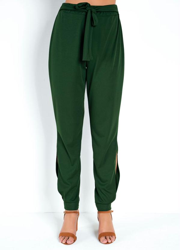 Calça Jogger (Verde) com Faixa Fixa Calça Jogger (Verde) com Faixa Fixa