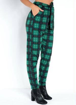 Cal�a (Xadrez Verde) com Faixa Fixa para Amarrar