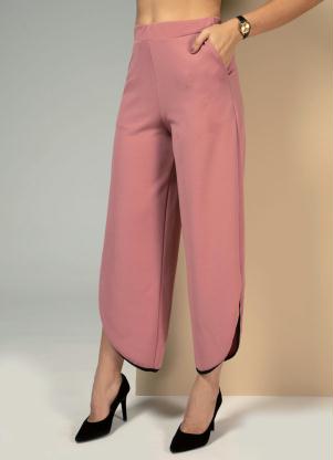 Cal�a com Bolsos e Fenda (Rosa)