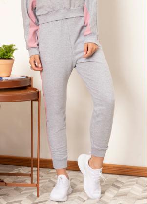 Cal�a Confort (Mescla e Rosa) com Bolsos