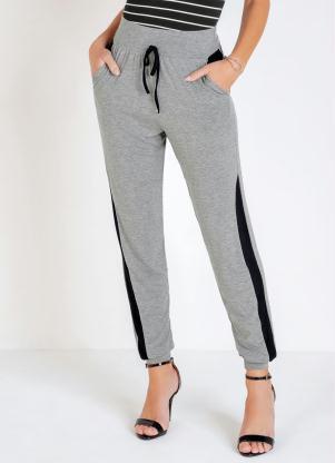 Cal�a Jogger (Mescla e Preta) com Bolsos