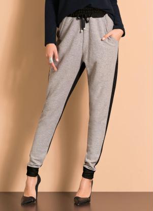Calça Jogging Bicolor (Preto e Mescla) Calça Jogging Bicolor (Preto e Mescla)