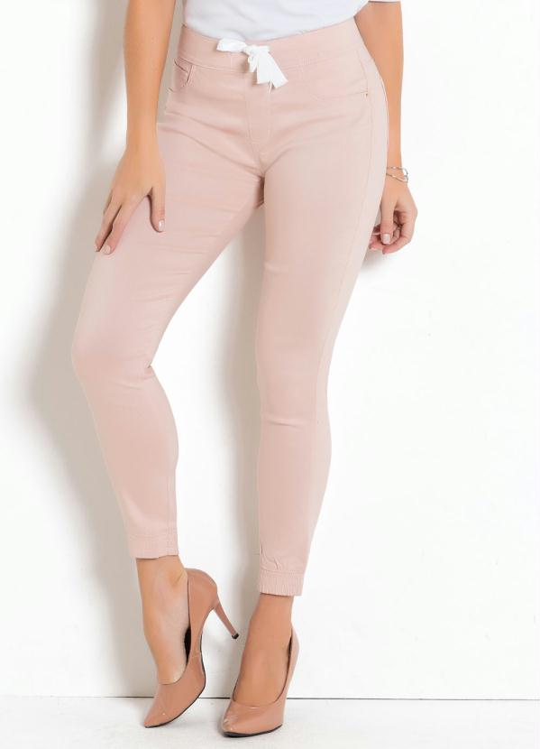 calça jogger nude
