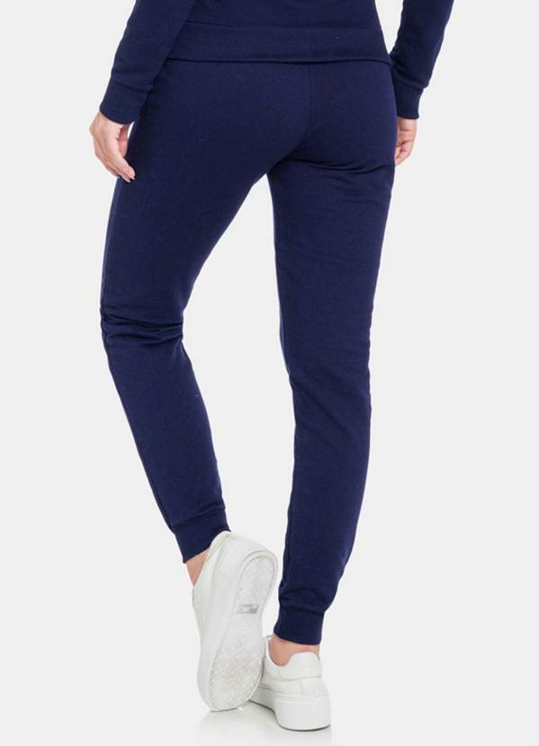 calça de moletom azul marinho