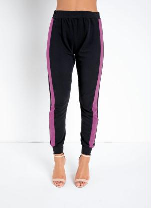 Cal�a (Preta e Roxa) com Recortes Laterais