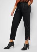 Cal�a Preto em Malha Suede