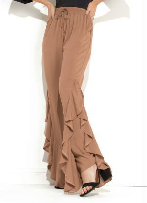 Cal�a Quintess (Marrom) com Babados