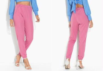 Cal�a Rosa com Bolsos Funcionais