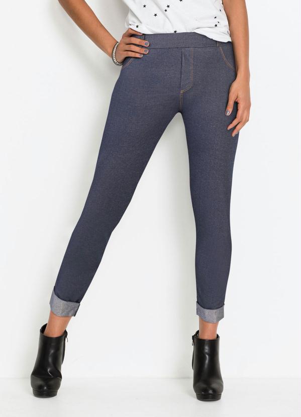 Cal�a com Bolsos (Azul Jeans)