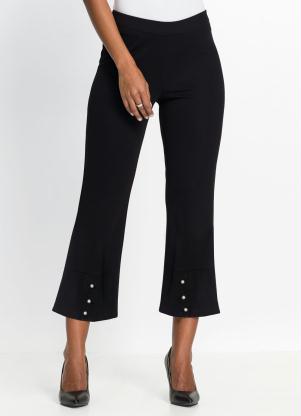 Cal�a Cropped com P�rolas (Preta)