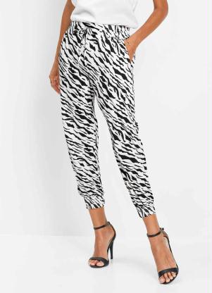 Calça Cropped Zebra (Preto/Off White) Calça Cropped Zebra (Preto/Off White)