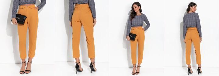 Cal�a Mostarda com Sobreposi��o no C�s