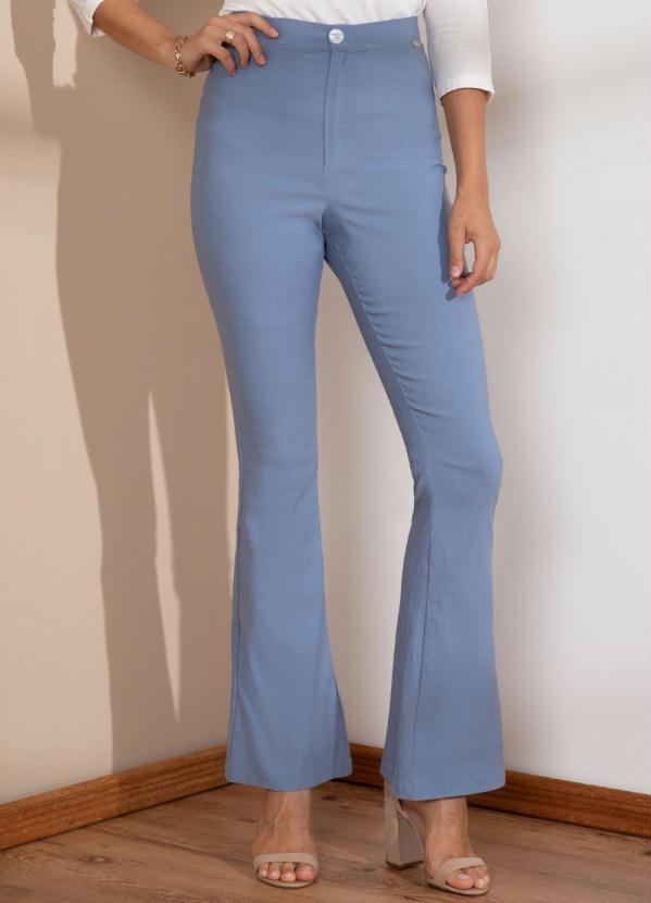Calça Flare (Azul) com Cintura Alta Calça Flare (Azul) com Cintura Alta