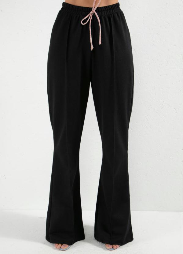 Calça Flare em Moletinho (Preta) Calça Flare em Moletinho (Preta)