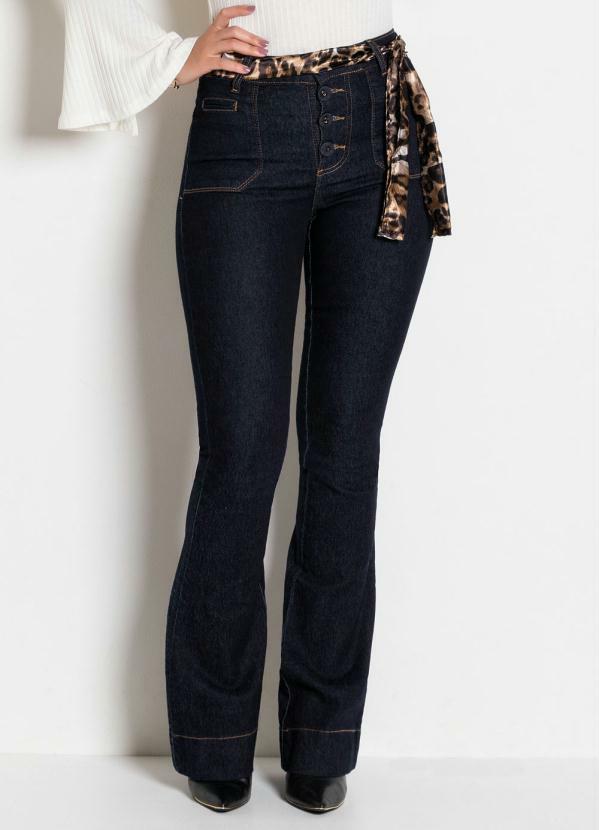 calça flare jeans