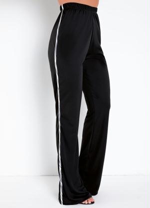 Calça Flare (Preta) com Detalhe nas Laterais Calça Flare (Preta) com Detalhe nas Laterais