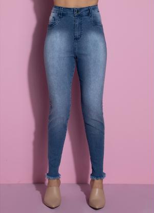 Calça com Termocolantes nas Laterais (Jeans) Calça com Termocolantes nas Laterais (Jeans)