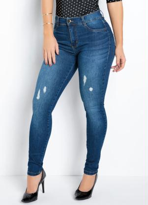 Calça Hot Pants (Jeans) Sawary com Puídos Calça Hot Pants (Jeans) Sawary com Puídos