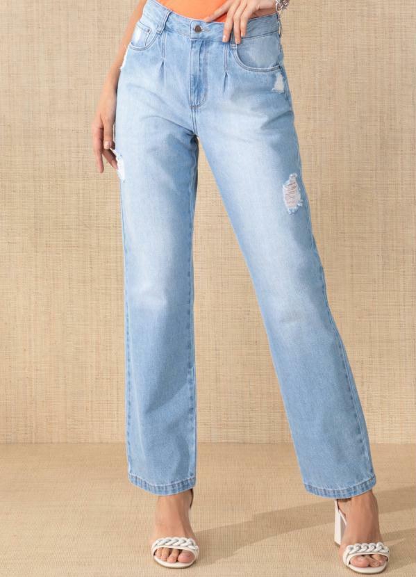 Cal�a Jeans (Azul Claro) com Pu�dos