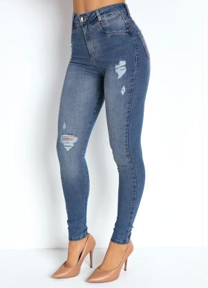 Calça (Jeans Clara) Cigarrete Push Up Sawary Calça (Jeans Clara) Cigarrete Push Up Sawary