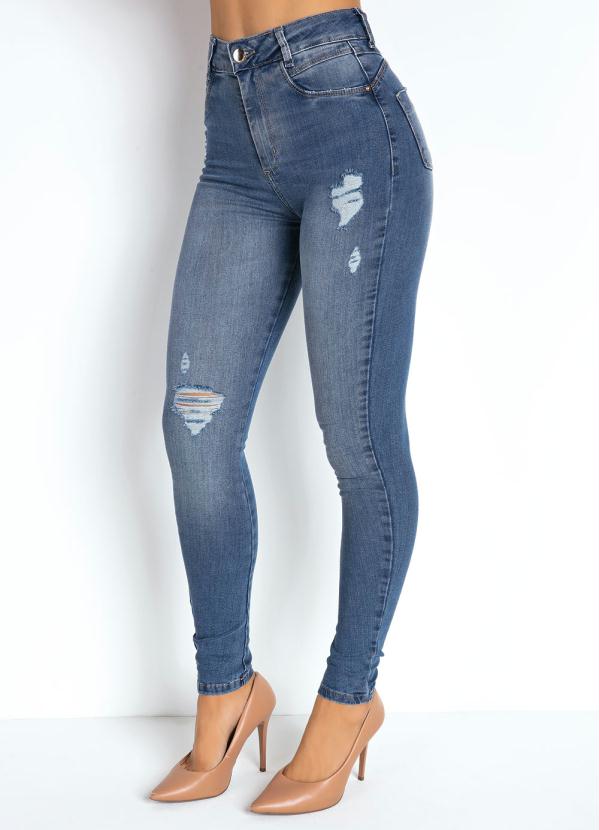 Calça (Jeans Clara) Cigarrete Push Up Sawary Calça (Jeans Clara) Cigarrete Push Up Sawary