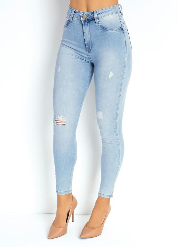 Calça (Jeans Clara) Cigarrete Push Up Sawary Calça (Jeans Clara) Cigarrete Push Up Sawary