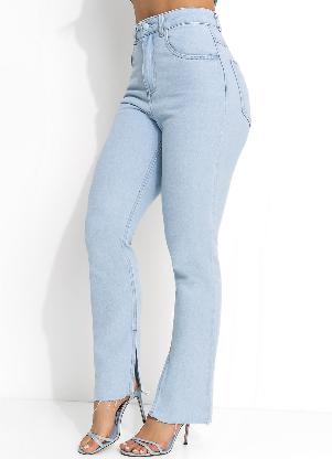 Cal�a (Jeans Clara) Reta com Fendas Sawary
