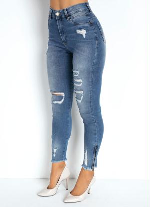 Cal�a (Jeans Claro) Cigarrete Destroyed Sawary